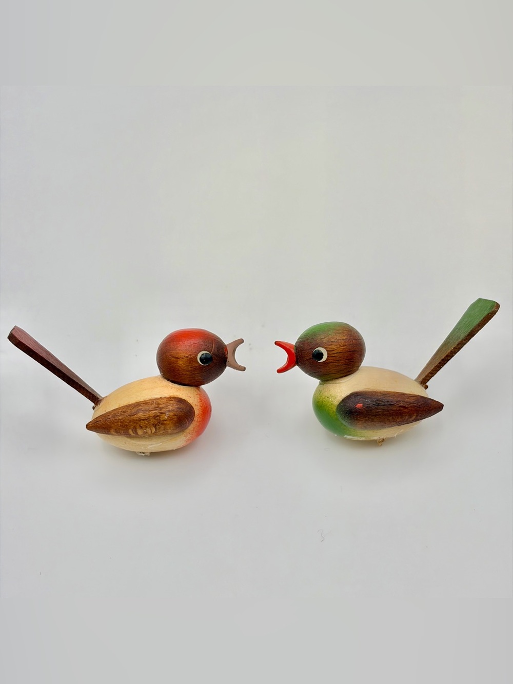Vintage Handmade Wooden Bird Figurine Trinkets Trinket Shelf Fairy Doll House